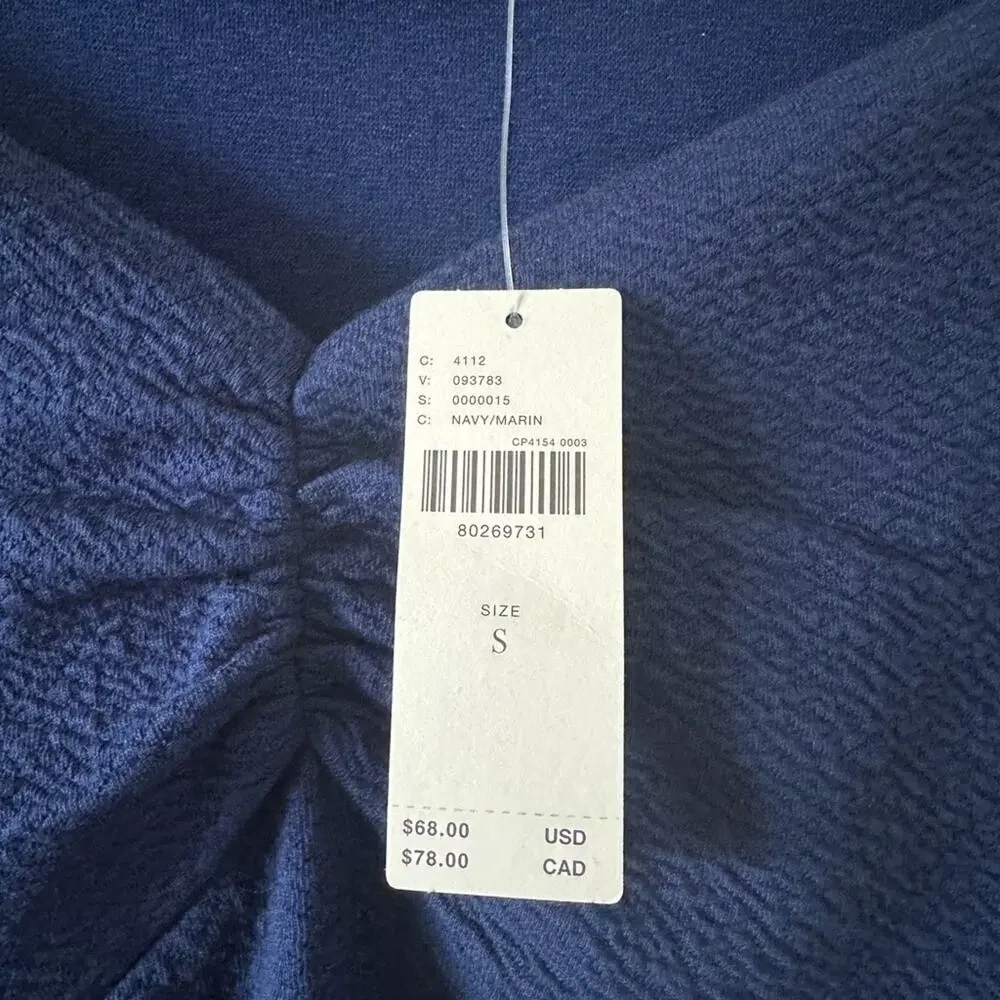 Anthropologie Maeve Sweetheart Top Navy Blue NEW